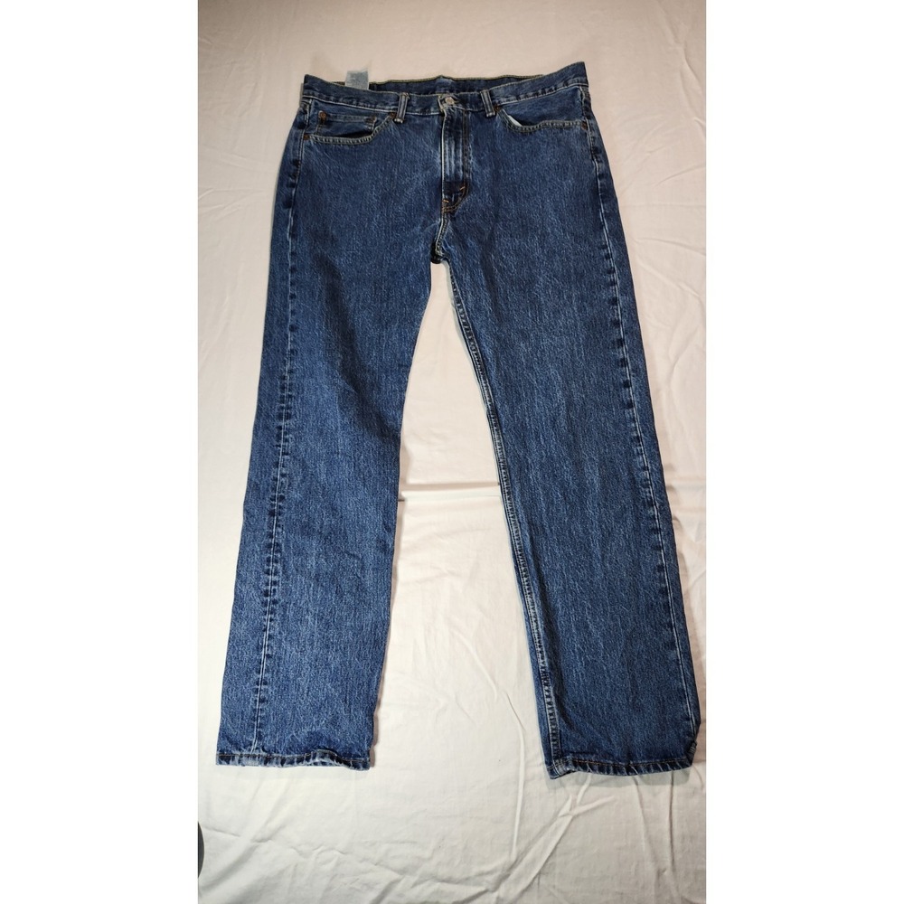 Levi Jeans Men's 36x32 Blue 505 Regular Straight Fit
